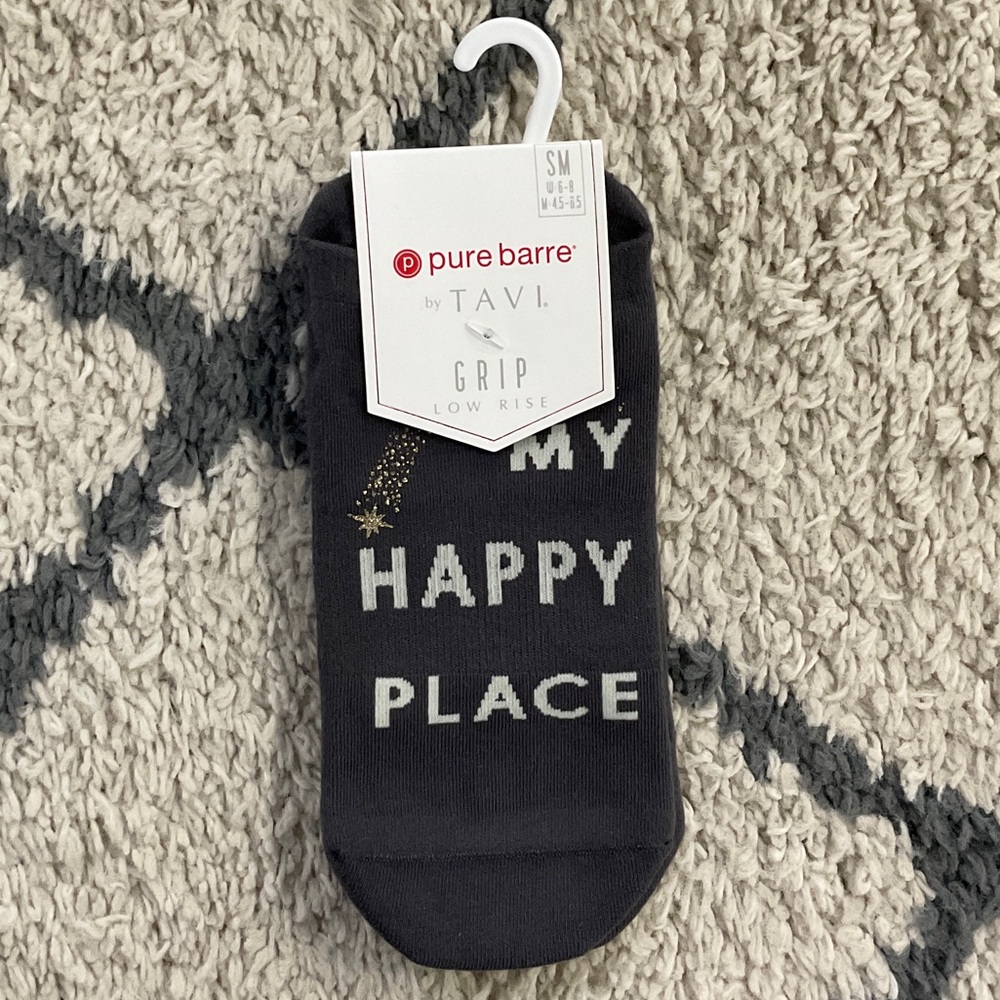 Pure Barre Dark Gray Grip Socks